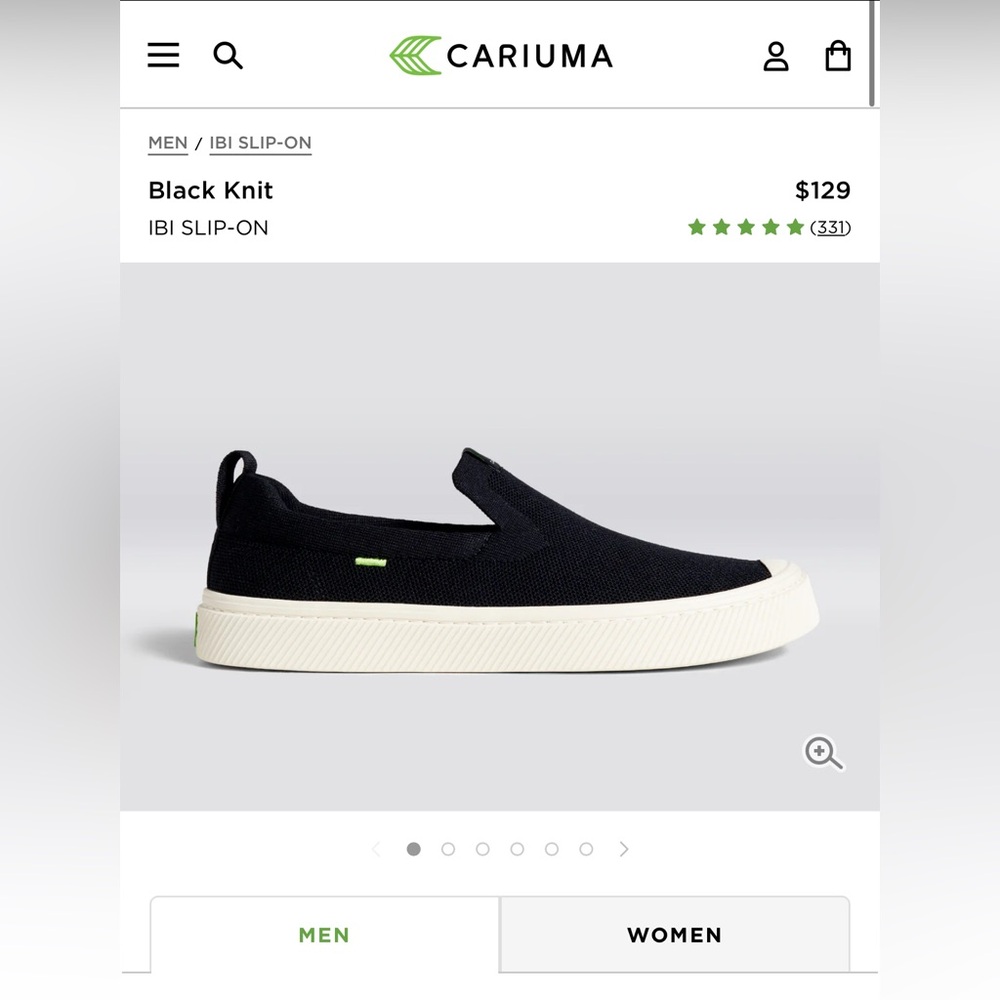 NWT Men’s Cariuma Slip On Sneakers Size 8.5/women’s size 10